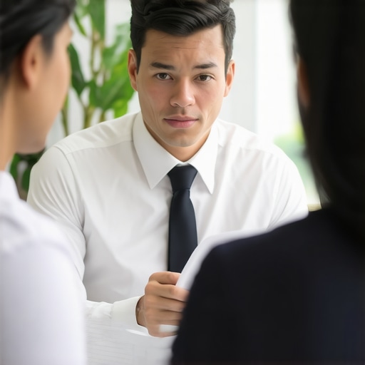 Credit Repair Consultation Consultant reviewing credit reports with a client in an office