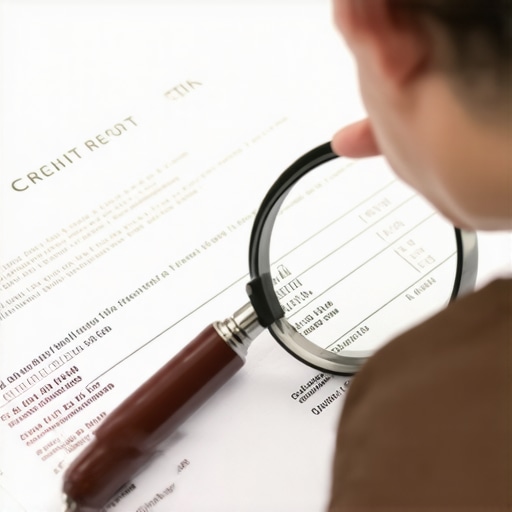 Expert analyzing credit report for disputes Credit expert reviewing dispute documents and credit report
