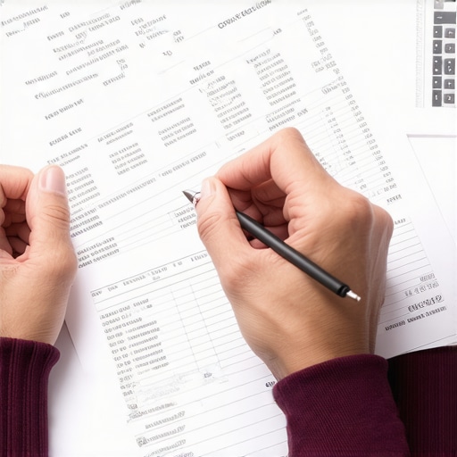 Person analyzing credit reports for dispute strategies.