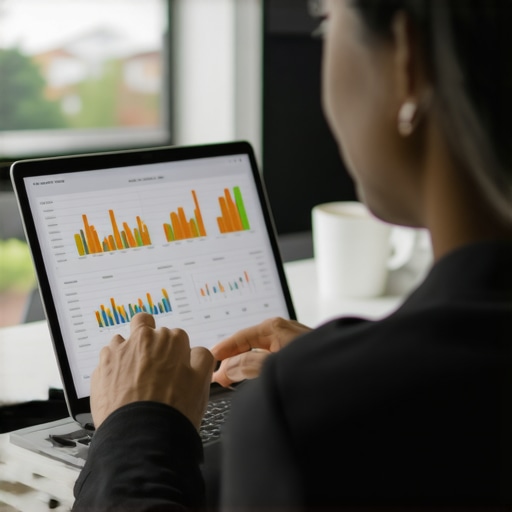 Person analyzing credit reports on laptop for financial improvement