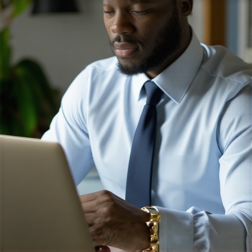 Legal and Dispute Strategy for Credit Repair Person analyzing credit report with legal documents and laptop