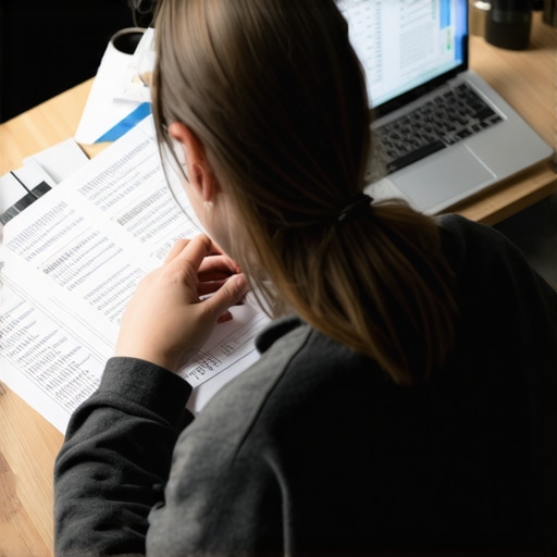 Person checking credit report errors and disputing them online