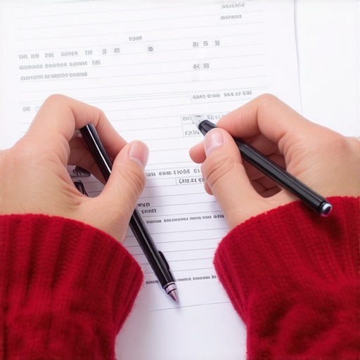 Person reviewing and editing a credit report with a pen and ruler, symbolizing accuracy and correction in credit repair.