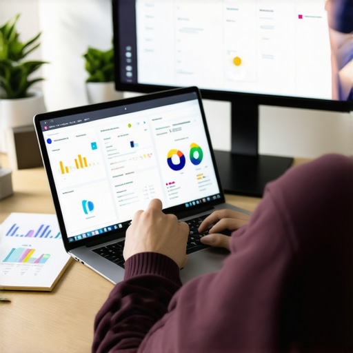 Individual using credit monitoring tools and reviewing reports at home