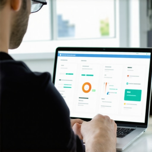 Person analyzing credit scores and reports on a laptop with financial tools