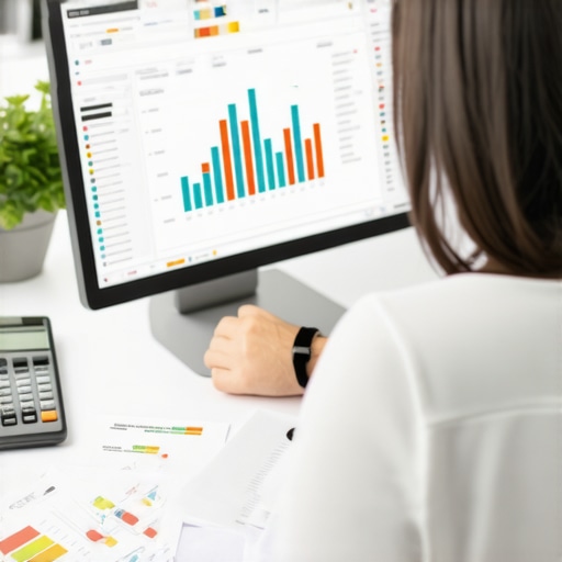 Person analyzing credit reports and financial data on a laptop.