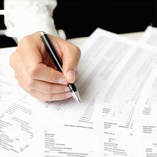 Person analyzing credit report and preparing dispute letters