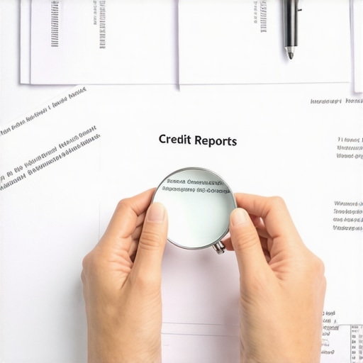 Dispute Evidence Preparation Individual analyzing credit report documents and gathering proofs for dispute.