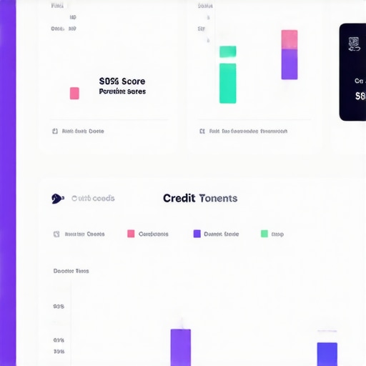 Integrated Credit Management Dashboard Screen capture of a credit monitoring tool displaying credit scores and recent activity