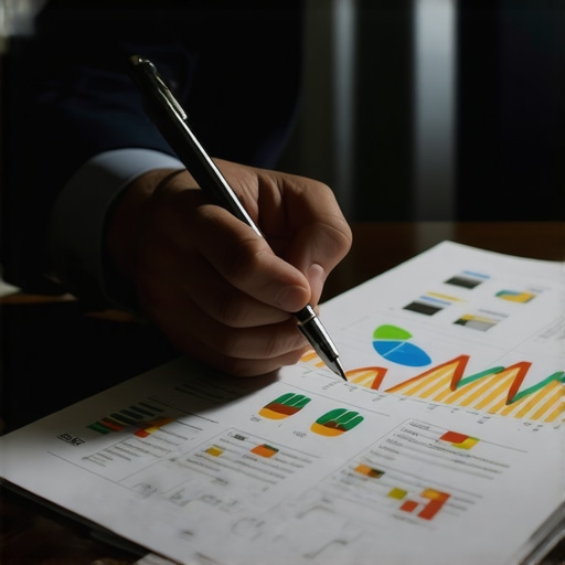 Analyzing Credit Reports for Score Improvement Person examining credit reports with upward trend graphics