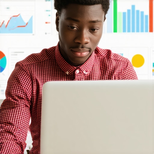 Effective Credit Monitoring Tools in Action A person analyzing credit reports on a laptop with charts showing credit scores