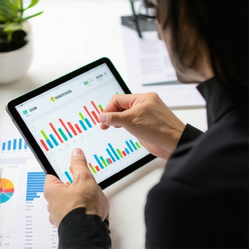 Managing Credit Effectively with Technology Person reviewing credit scores on a tablet using financial tools