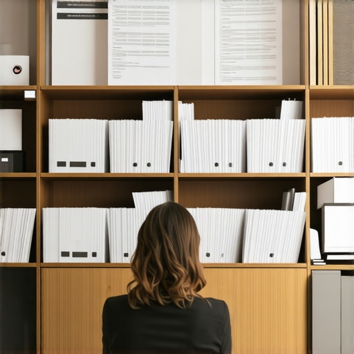 Person sorting and organizing credit dispute documents on a desk