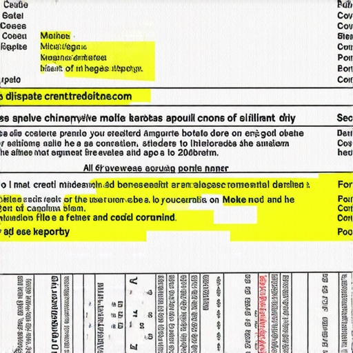 Person reviewing credit report with dispute evidence