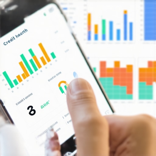 Person reviewing credit scores and transaction data on a laptop.