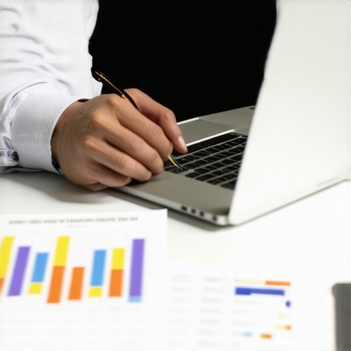 Person analyzing financial documents and budgeting for credit improvement