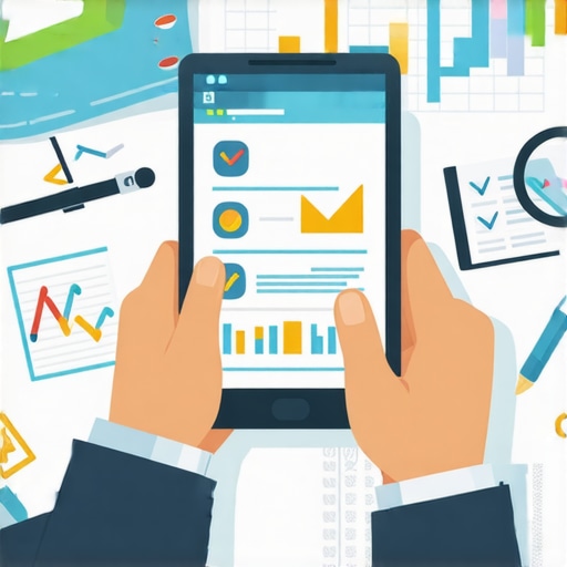 Credit Maintenance Tools in Action Person analyzing credit report with digital tools for ongoing credit management.