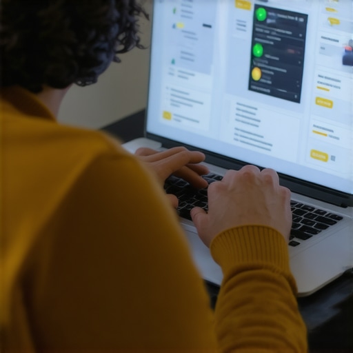 A person reviewing credit reports on a laptop, utilizing various financial management software.