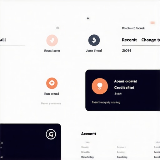 Credit Monitoring Dashboard Digital credit report with recent activity notifications and alerts.