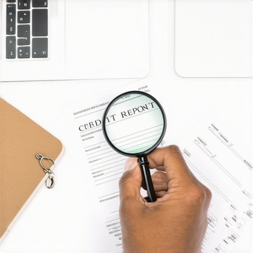 Person analyzing credit reports to identify errors for credit repair.