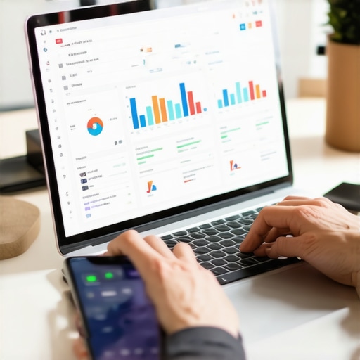 A person actively managing credit reports on multiple devices, illustrating modern credit repair tools.