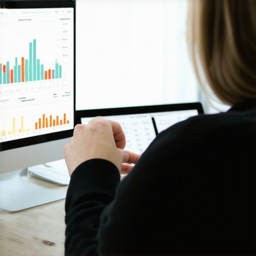 Individual analyzing credit reports and financial data on a laptop to maintain credit health.