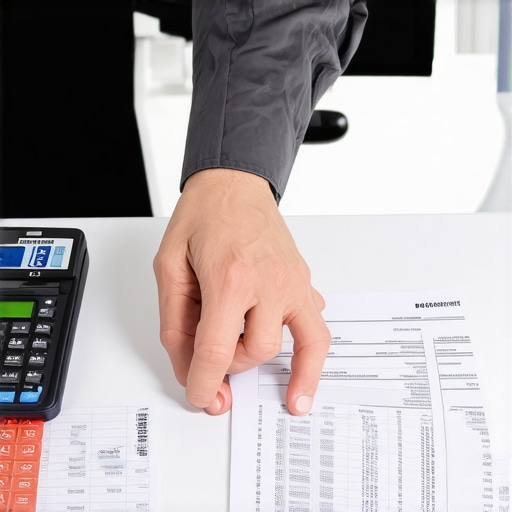 Person reviewing and highlighting bank statements on a desk for credit dispute evidence.