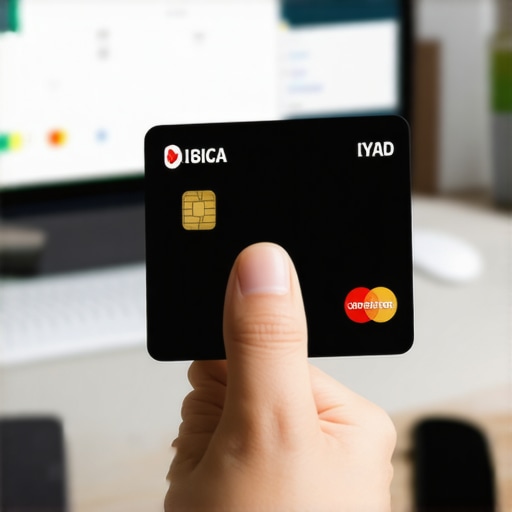 Person paying credit card bill on laptop to build credit.