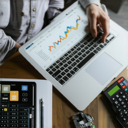 Person analyzing credit report on laptop