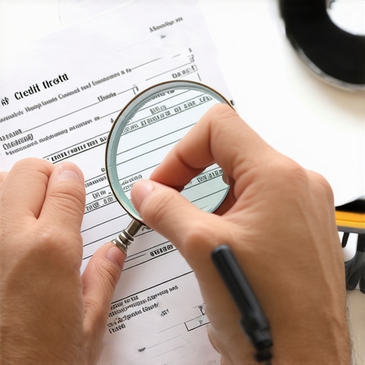 Reviewing Credit Reports Carefully Person scrutinizing credit reports for errors and discrepancies.