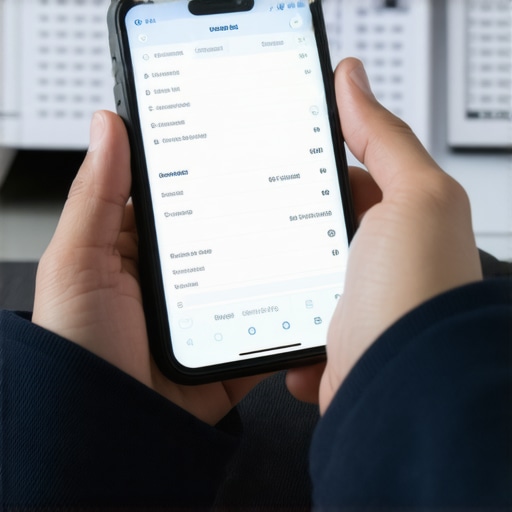 Person analyzing credit report alongside utility bills on mobile device.