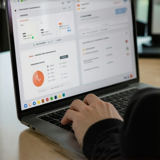 Using Credit Monitoring Tools Person reviewing credit monitoring software on laptop for credit maintenance.