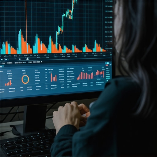 Using Credit Monitoring Tools Effectively Person analyzing credit reports on a laptop with financial graphs.