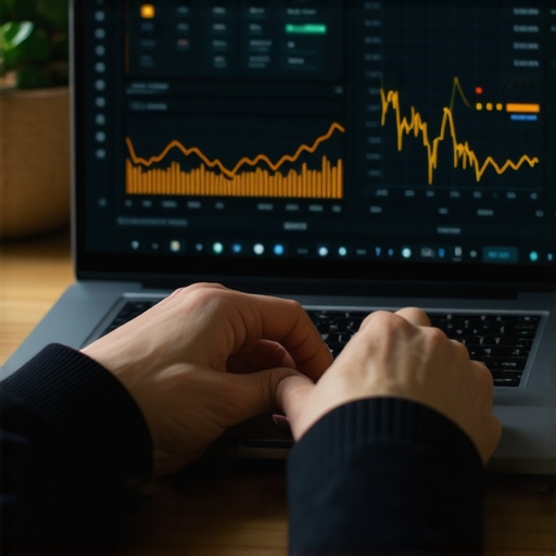 Using Credit Monitoring Tools Person analyzing credit scores on laptop with financial graphs