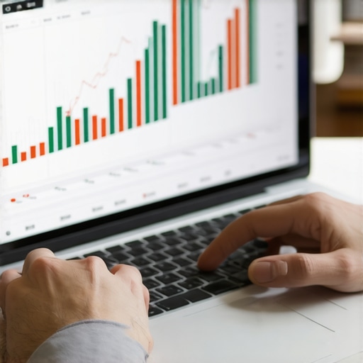 Person analyzing credit reports on a laptop for credit maintenance