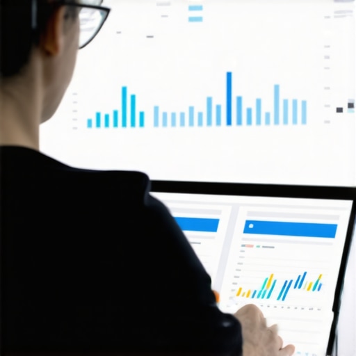 Credit Monitoring Dashboard for Credit Maintenance Person analyzing detailed credit reports on a computer to ensure long-term credit success.