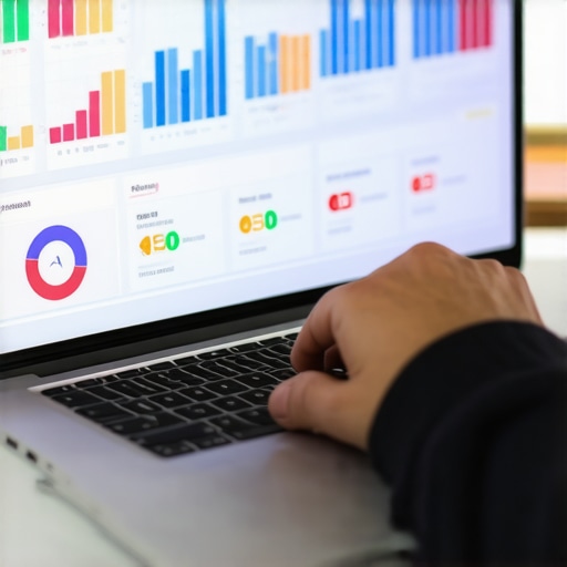 Person reviewing credit report and monitoring tools on a laptop screen for maintaining credit health.
