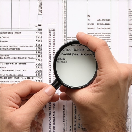 Person examining credit report to identify unauthorized soft inquiries.