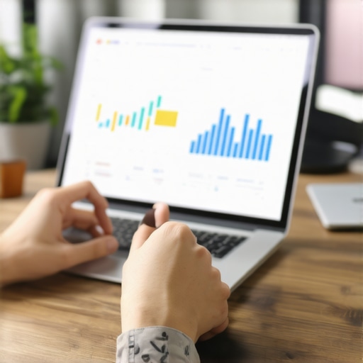 Person analyzing credit scores and reports on a computer
