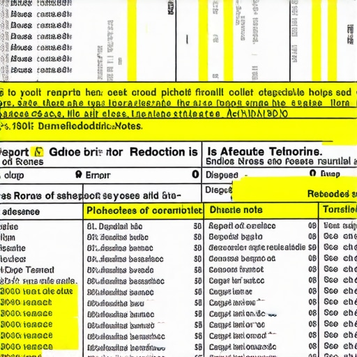 Illustration of a credit report with highlighted errors and dispute annotations.