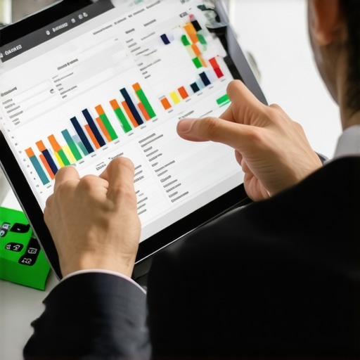 Effective Credit Monitoring Tools in Action Person analyzing credit report on tablet with financial charts
