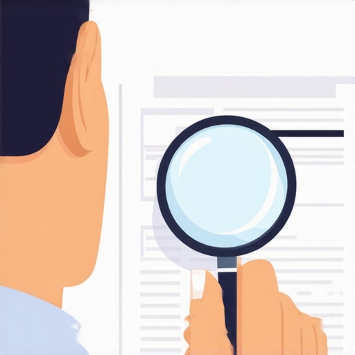 Monitoring Credit Applications Person examining credit report for unauthorized inquiries.