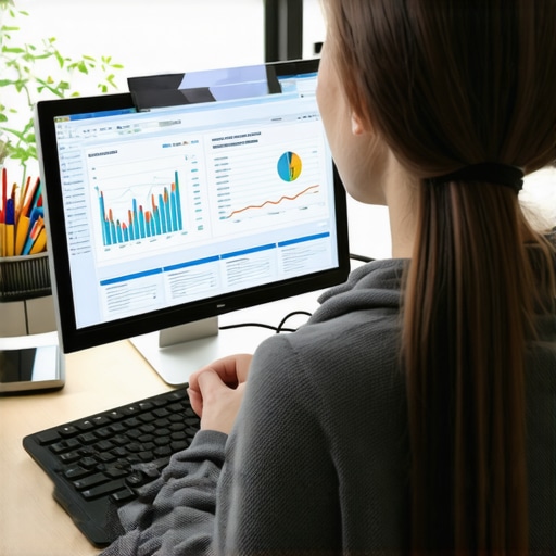 Person analyzing credit scores on laptop using financial software.