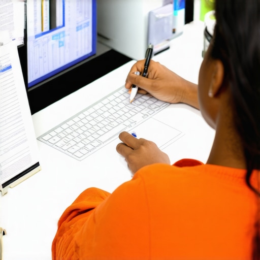 Person reviewing and filing credit dispute documents