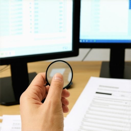 Reviewing Credit Errors for Score Improvement Person analyzing credit report discrepancies on a computer.