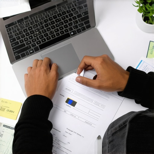 Reviewing Credit Report Person analyzing credit report on laptop