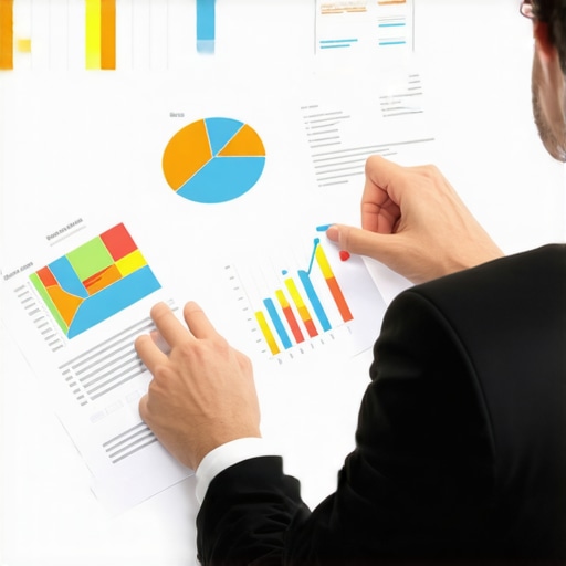 Reviewing Credit Reports Person analyzing credit report documents at a desk