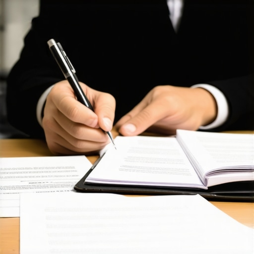Person analyzing credit report and disputing errors on paper