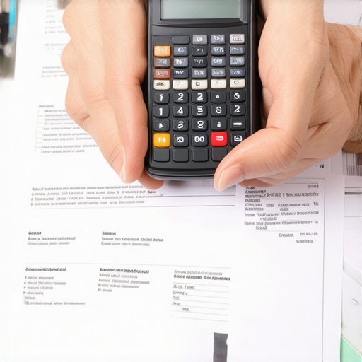 Person analyzing credit report documents to identify errors and disputable accounts.