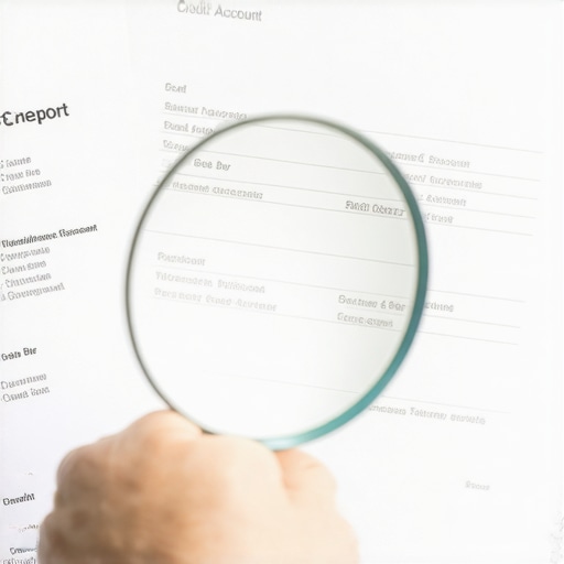 Person examining credit report with focus on oldest accounts and errors.
